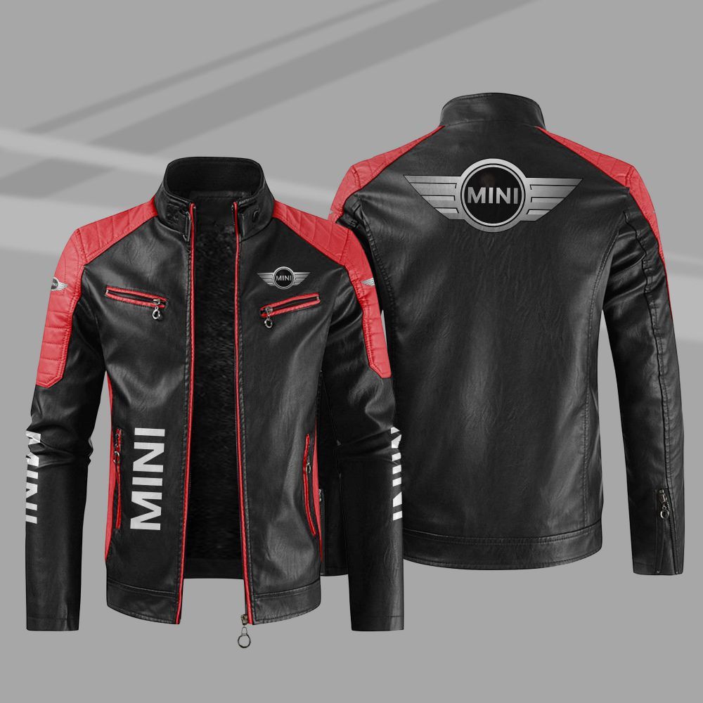 Mini Car Motor Block Leather Jacket 4 Mini Car Motor Block Leather Jacket 1 2 3