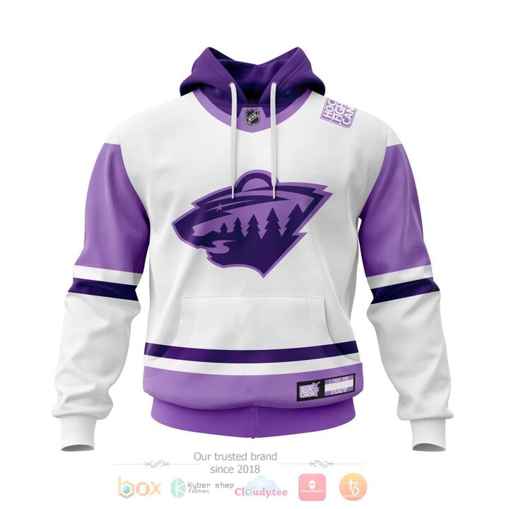 BEST Minnesota Wild Fight Cancer Personalized All Over Print 3D Hoodie, Zip Hoodie 1 Minnesota Wild Fight Cancer Personalized 3D Hoodie Zip Hoodie