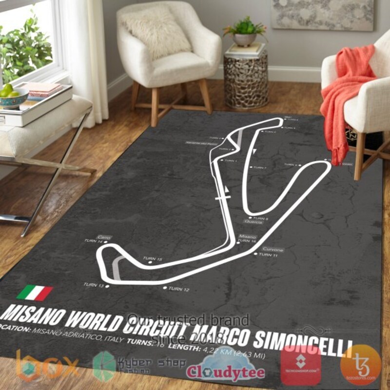BEST Misano World Circuit Marco Simoncelli Rugs 6 Misano World Circuit Marco Simoncelli Rug 1 2 3 4 5