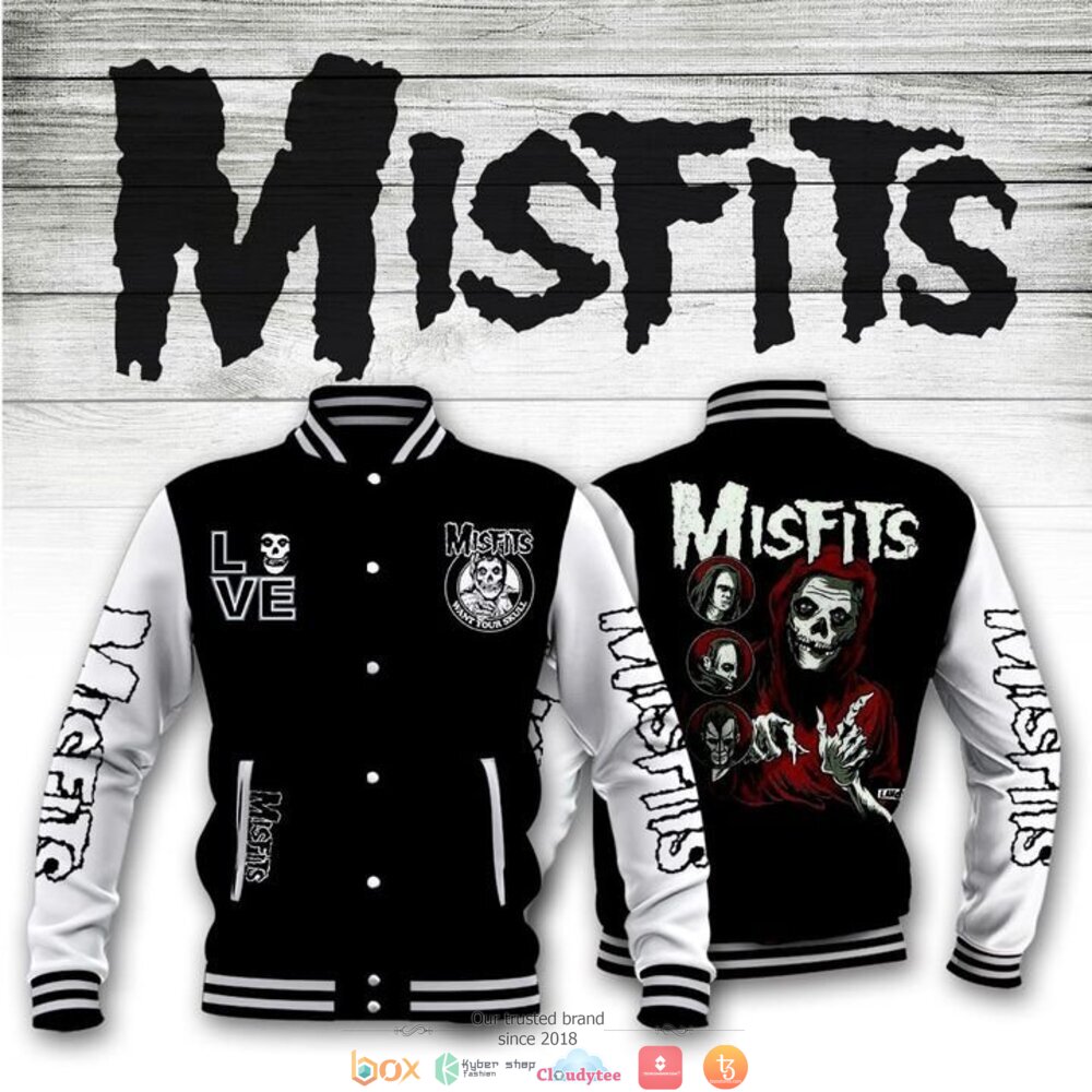 Misfits band Love Baseball jacket
