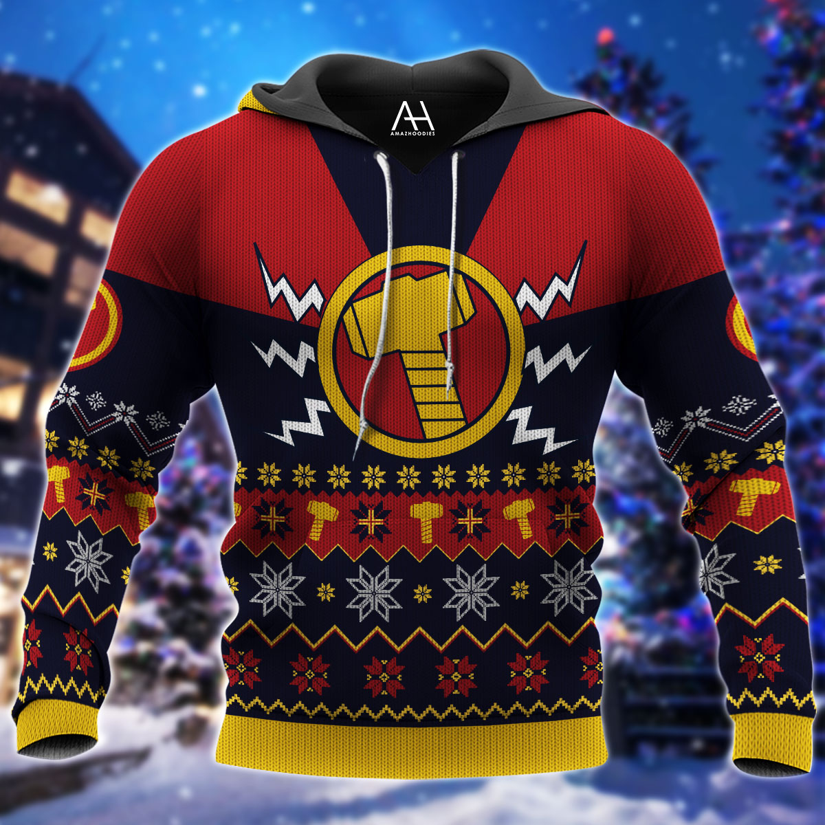 HOT Mjolnir Thor Sweater 2 Mjolnir Thor 3D All Over Printed Ugly Sweater 1
