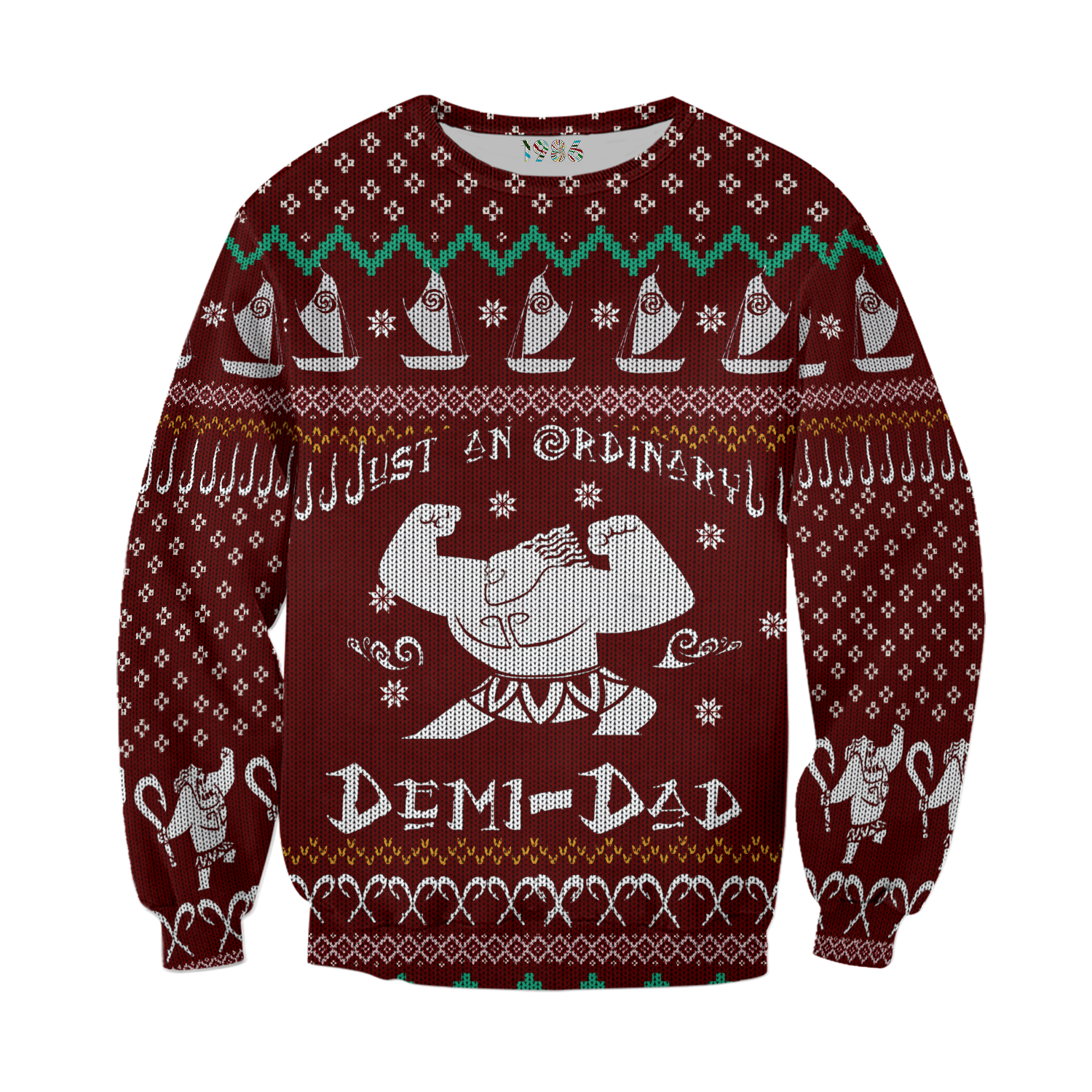 Moana Just An Ordynary Demi Dad 3D All Over Printed Ugly Sweater 1