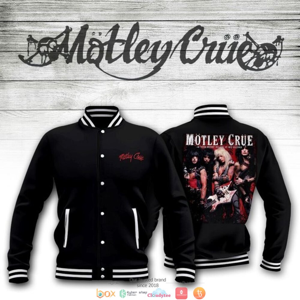 Motley Crue band black Baseball jacket