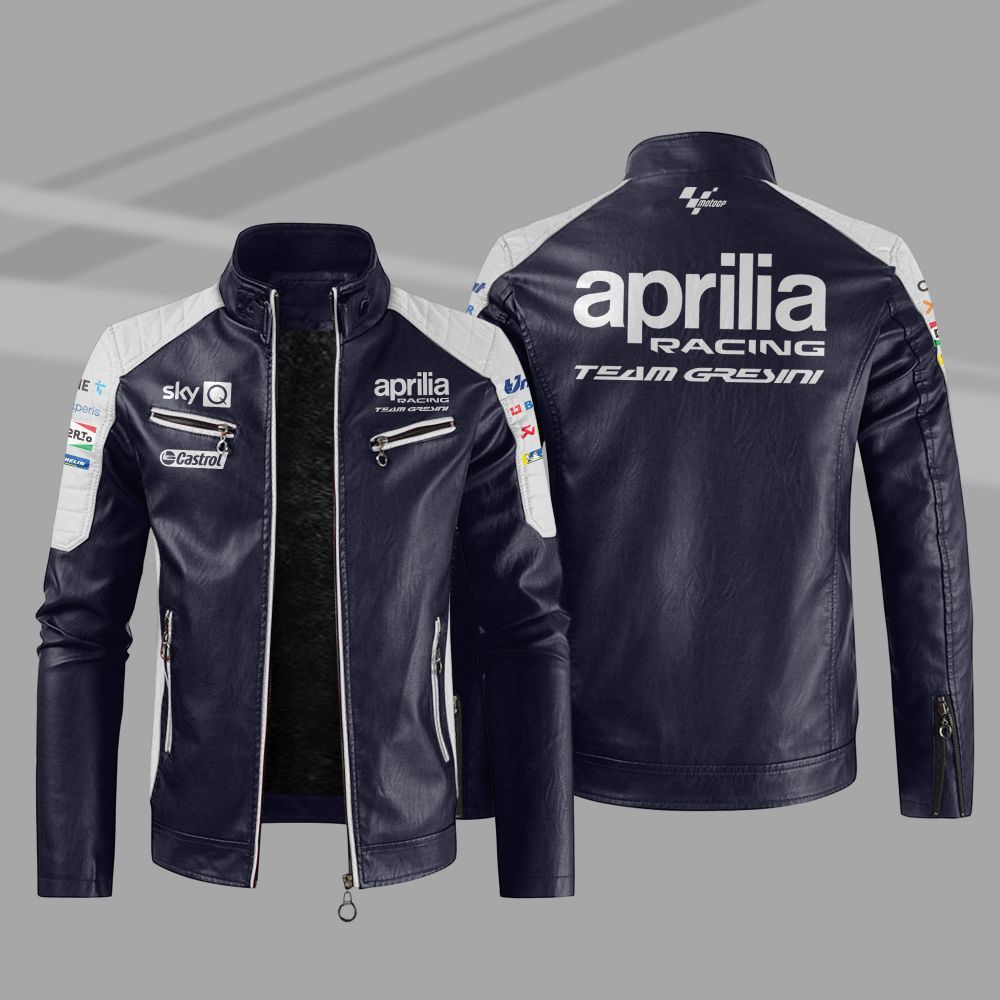 MotoGP Aprilia Racing Team Gresini Block Leather Jacket 5 MotoGP Aprilia Racing Team Gresini Block Leather Jacket 1 2 3 4