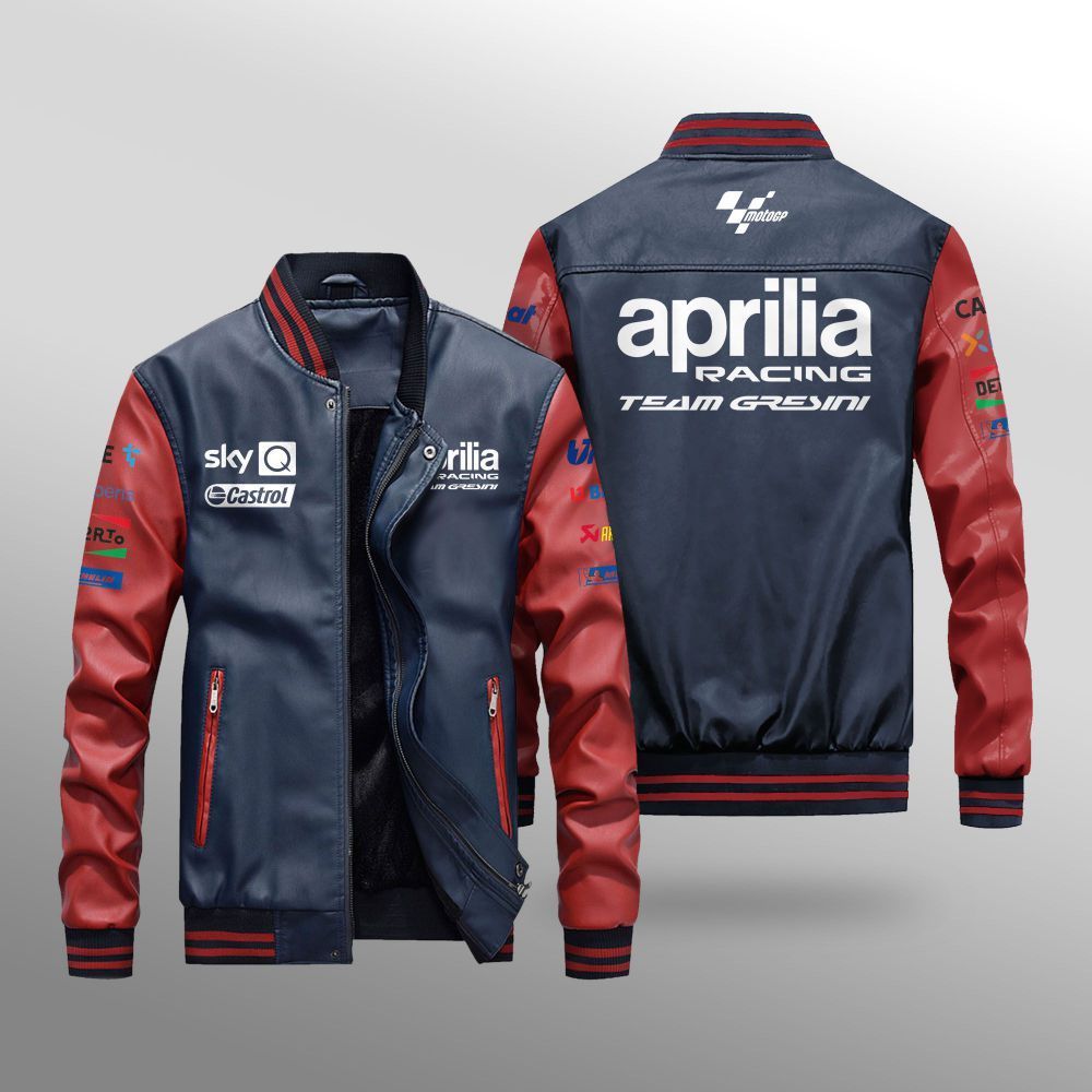 MotoGP Aprilia Racing Team Gresini Leather Bomber Jacket 1