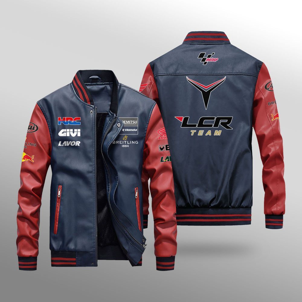 MotoGP Lcr Honda Team Lavor Leather Bomber Jacket 1