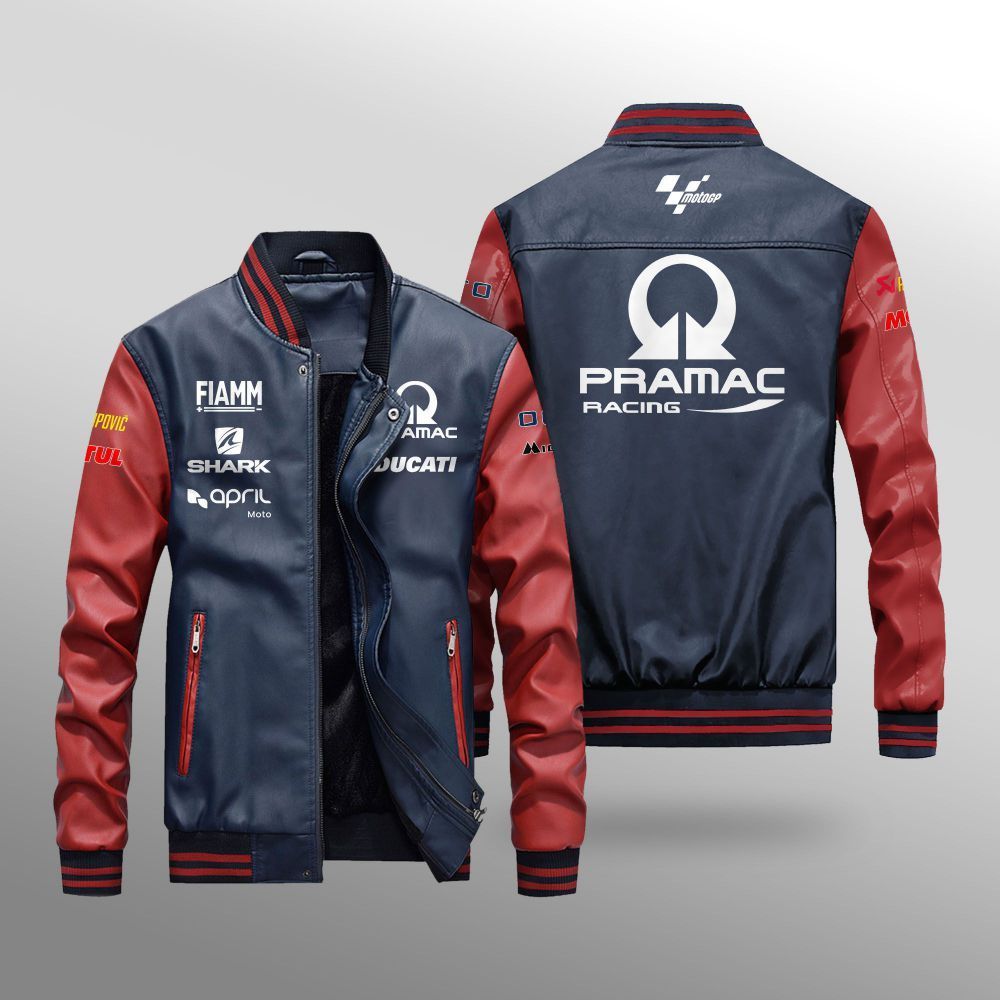MotoGP Pramac Ducati Racing Team Leather Bomber Jacket 1
