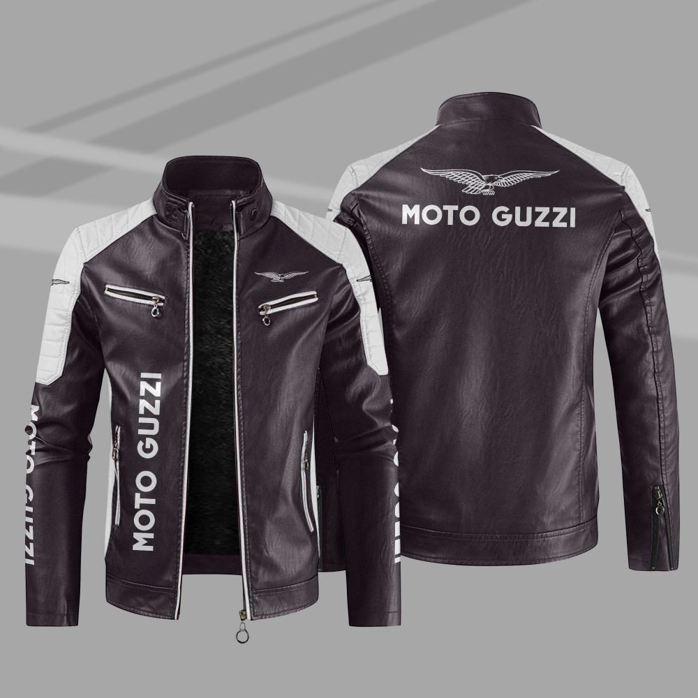 Moto Guzzi Car Motor Block Leather Jacket 5 Moto Guzzi Car Motor Block Leather Jacket 1 2 3 4
