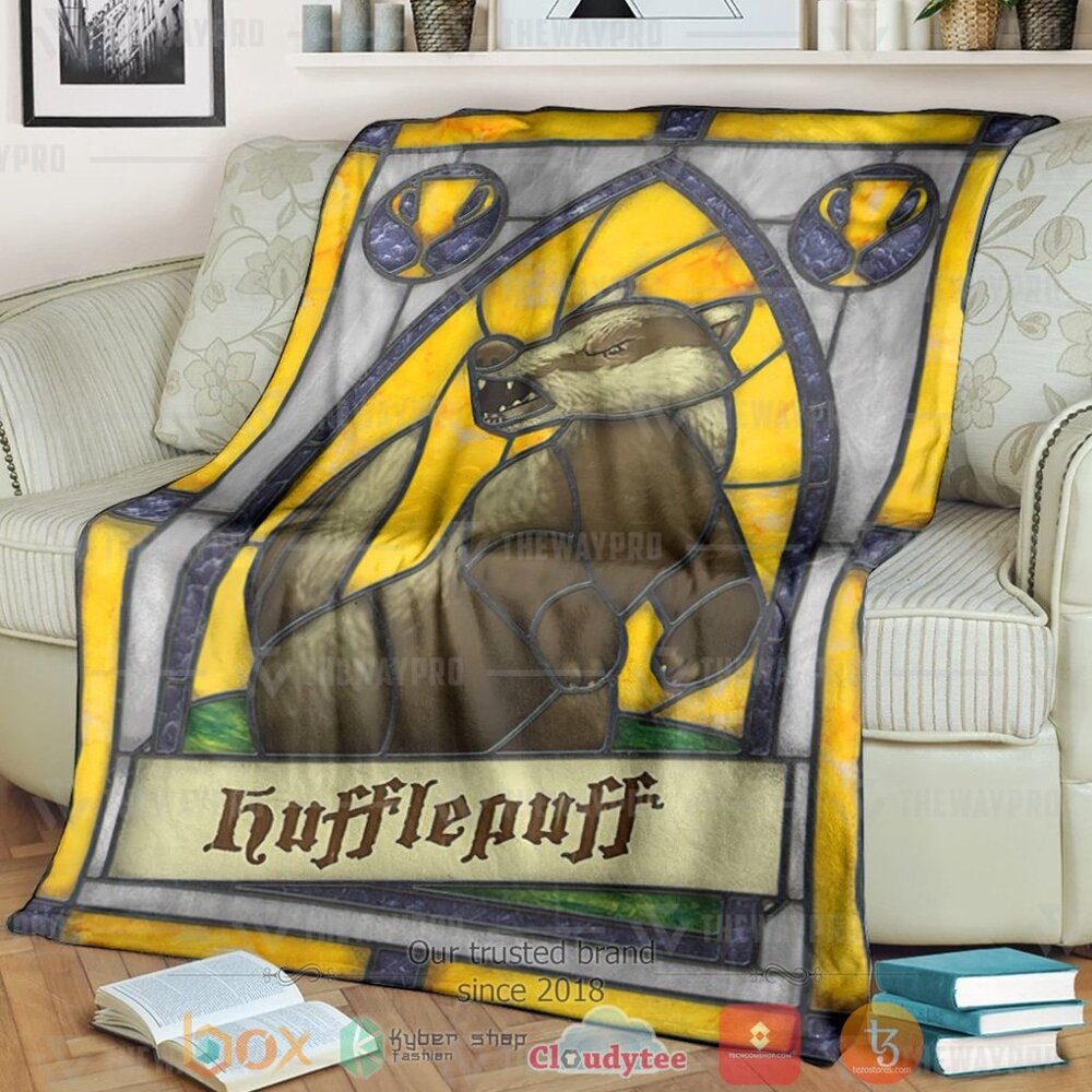 HOT Movie HP H-House Stained Glass Soft Blanket 7 Movie HP H House Stained Glass Custom Soft Blanket