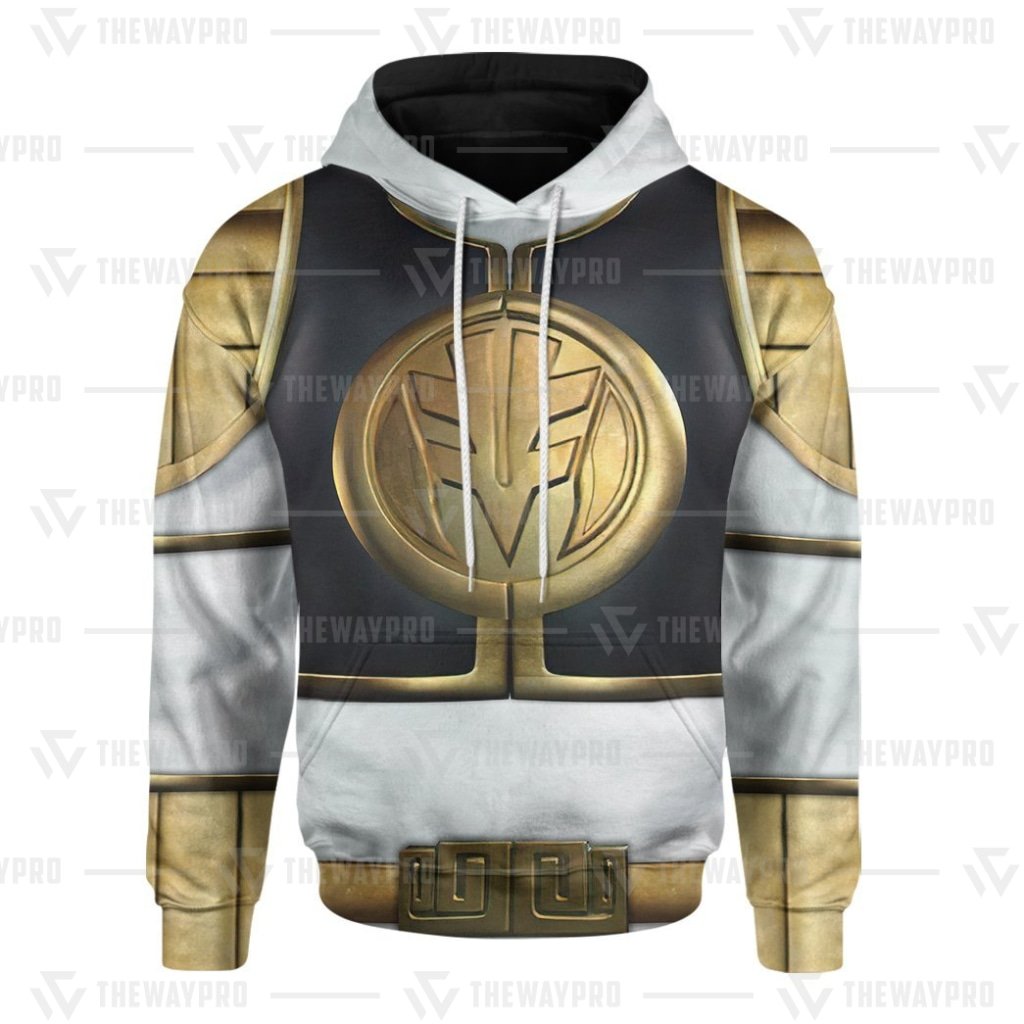 Movie Mighty Morphin White Power Rangers 3D All Over Printed Hoodie