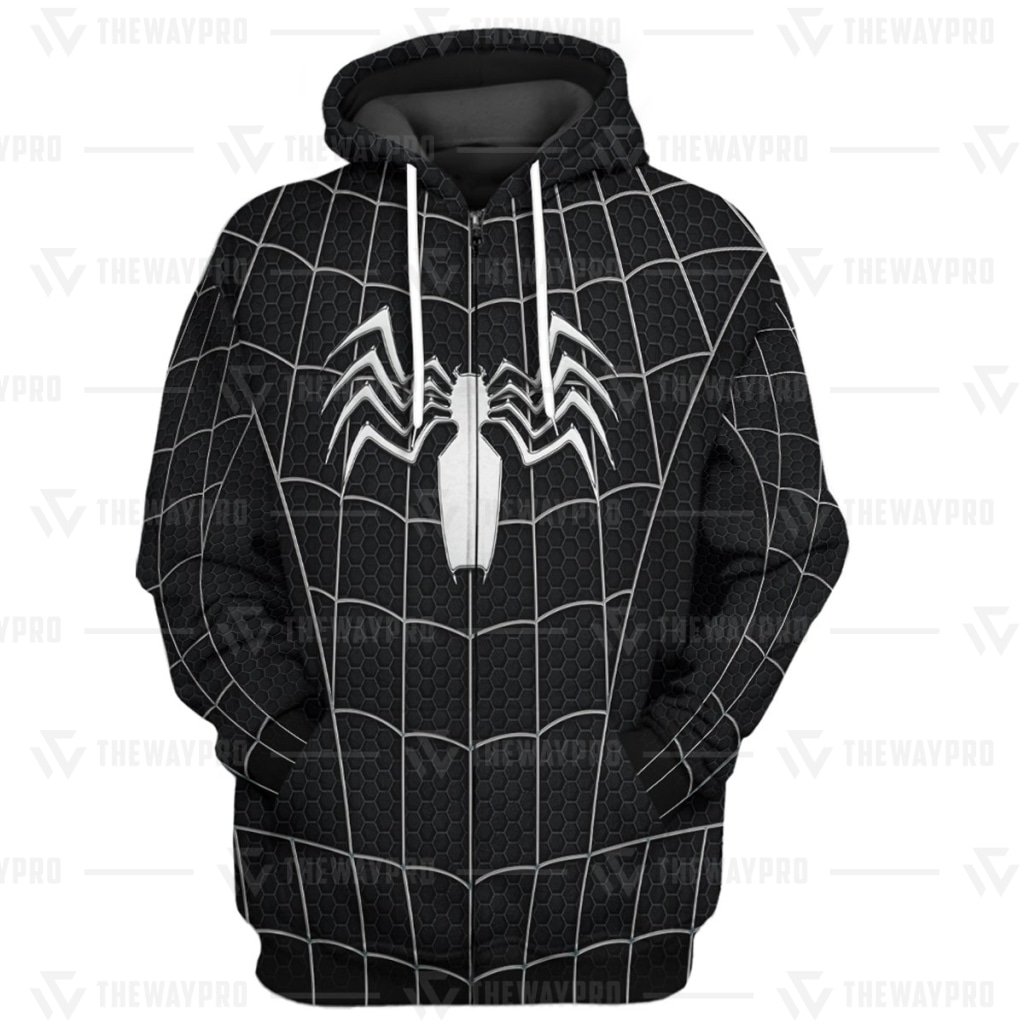 NEW Movie Superhero Black SM Suit 3D Printed Hoodie 2 Movie Superhero Black SM Suit 3D All Over Printed Hoodie 1