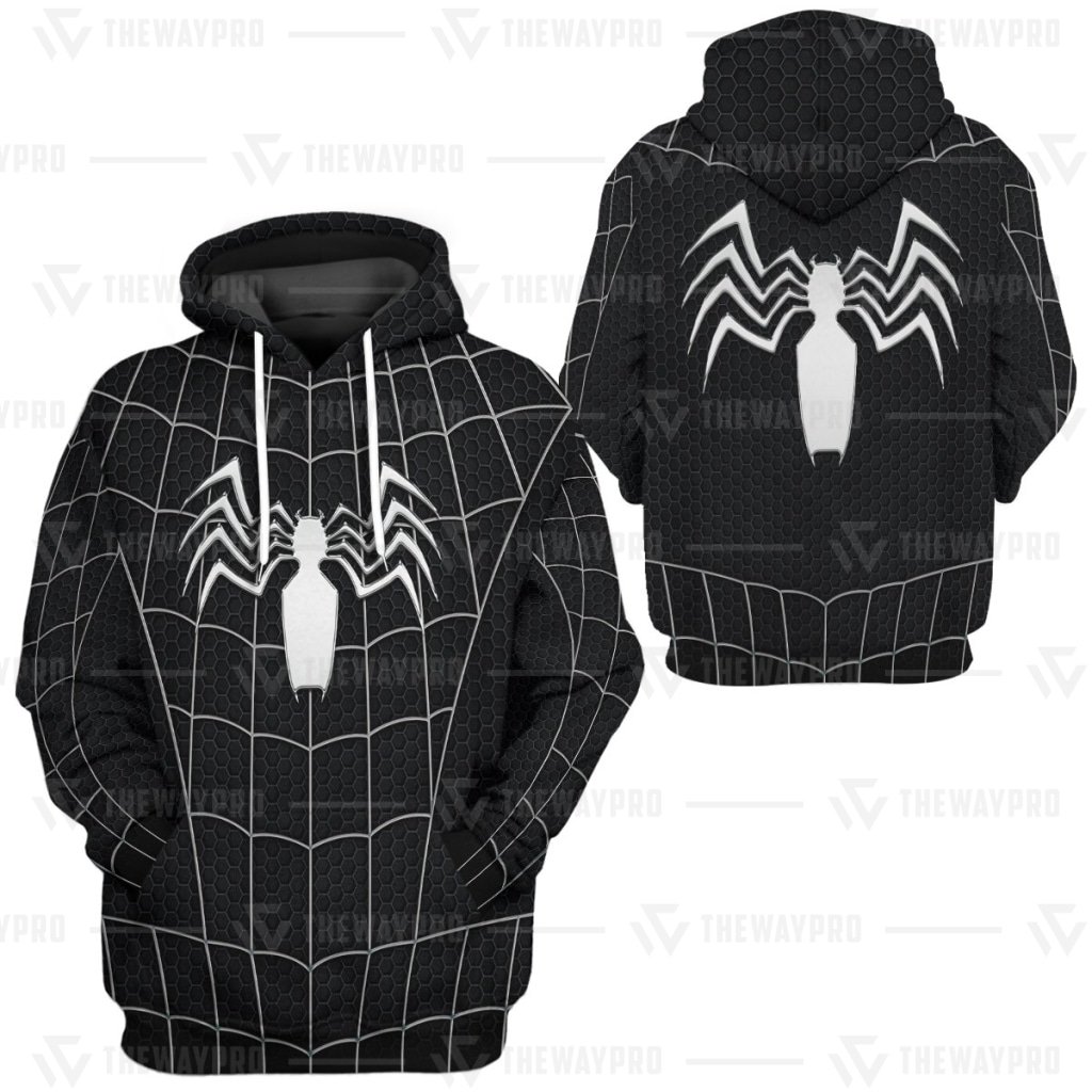 NEW Movie Superhero Black SM Suit 3D Printed Hoodie 3 Movie Superhero Black SM Suit 3D All Over Printed Hoodie 1 2