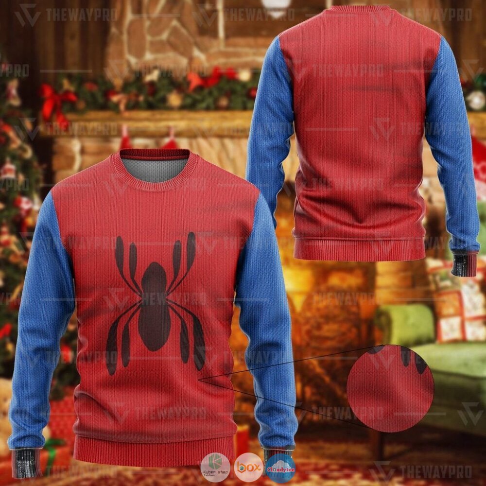 Movie Superhero Homemade Spider Man Christmas Sweater