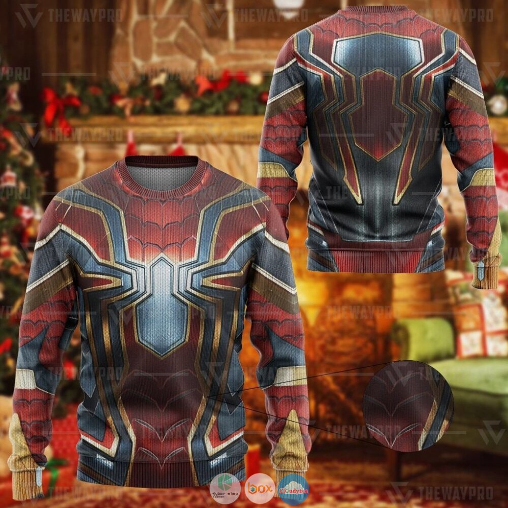 Movie Superhero Iron Spider Man Christmas Sweater