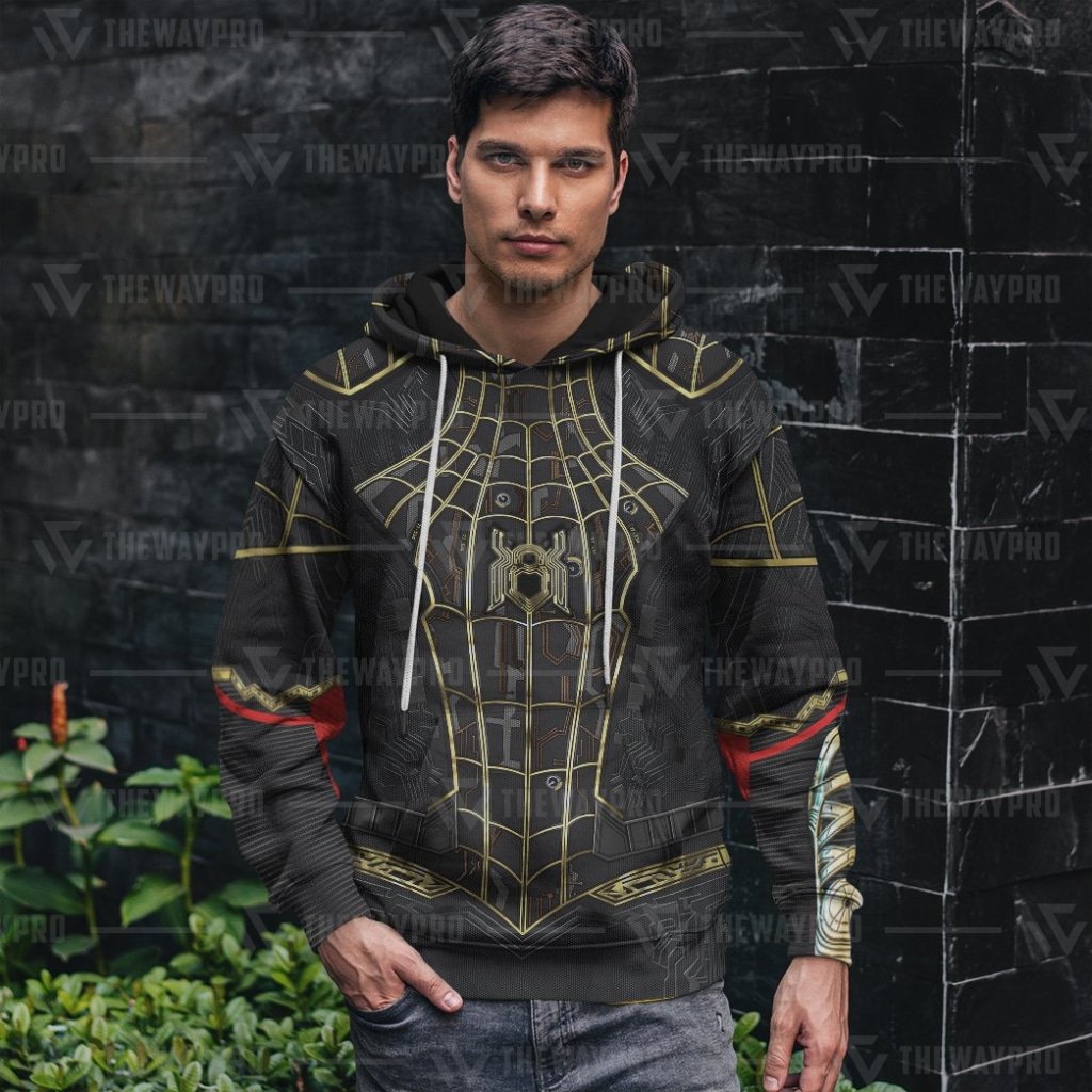 Movie Superhero SM NWH Black And Gold Ver2 3D All Over Printed Hoodie