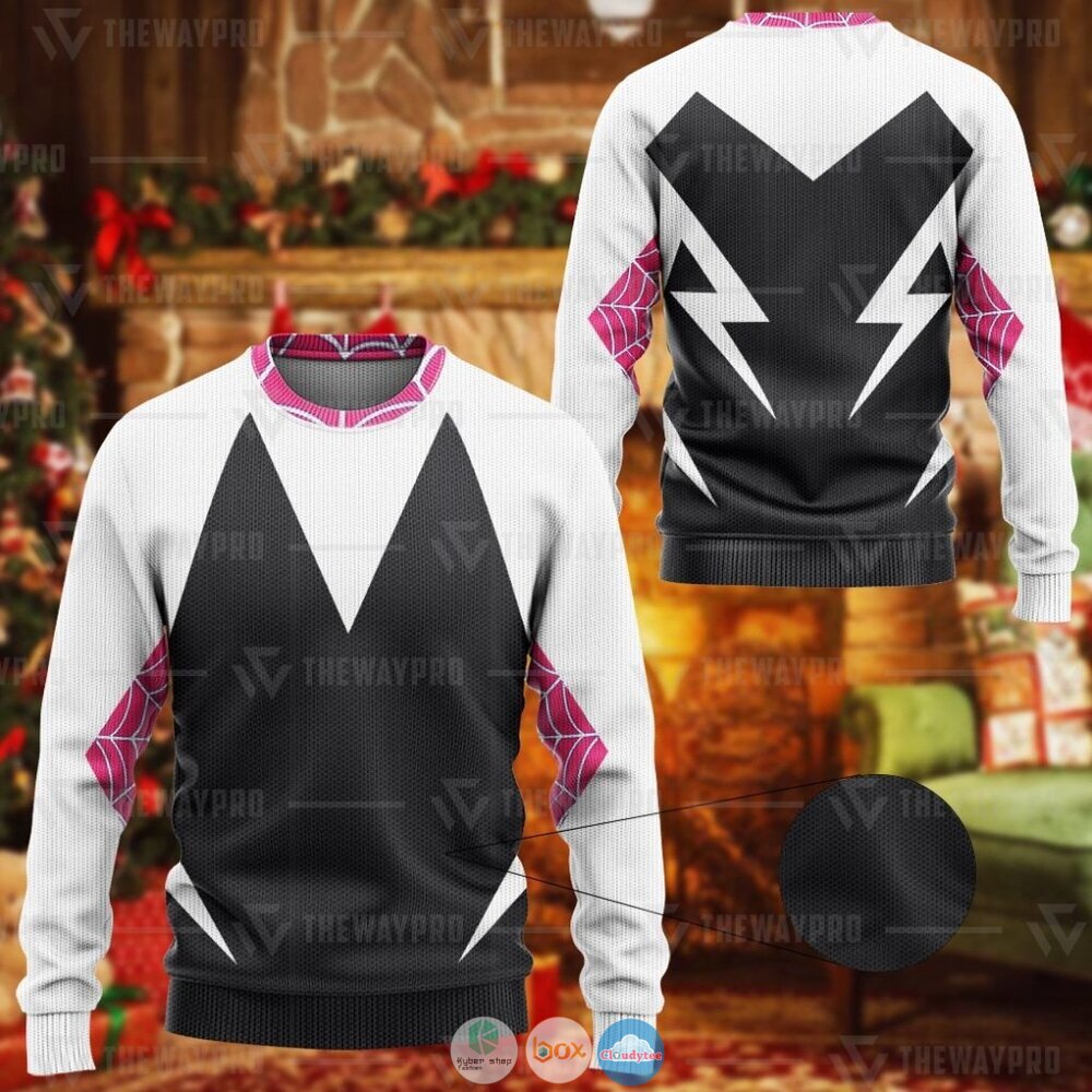 Movie Superhero Spider Man Gwen Into The Spider Verse Suit Christmas Sweater
