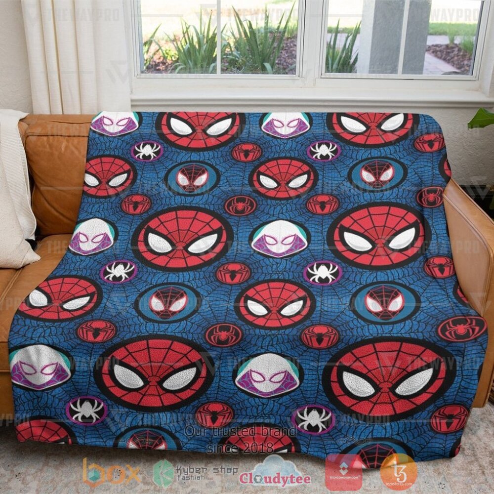 Movie Superhero Spider Verse Pattern Custom Soft Blanket