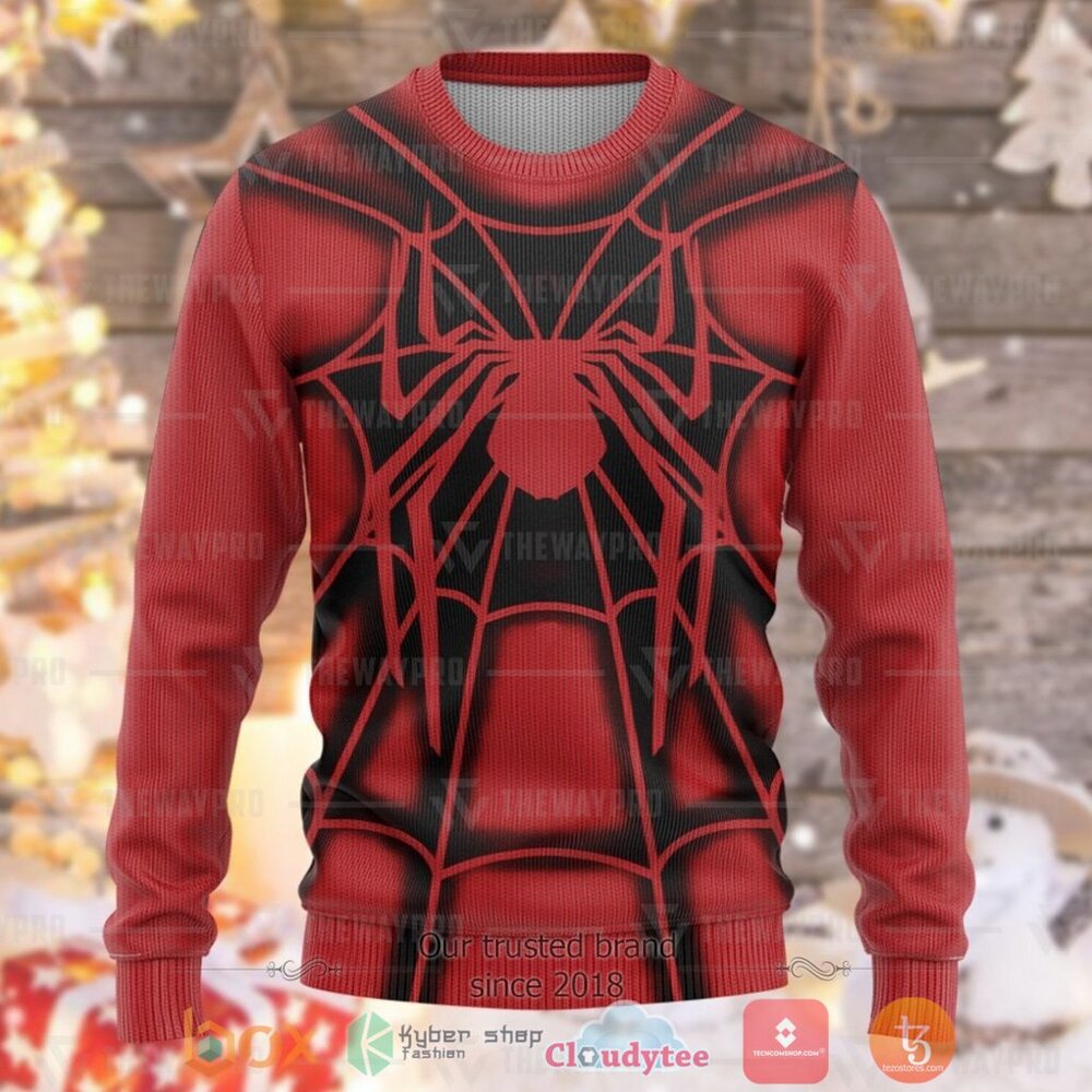 HOT Movie Superhero The Human Spider Merry Christmas Sweater 3 Movie Superhero The Human Spider Ugly Christmas Sweater 1 2