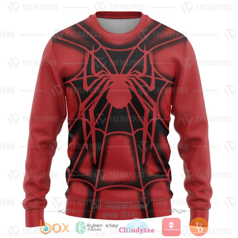 HOT Movie Superhero The Human Spider Merry Christmas Sweater 4 Movie Superhero The Human Spider Ugly Christmas Sweater 1 2 3