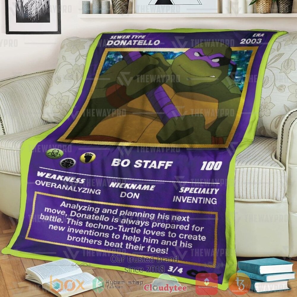 Movie TMNT Donatello Card Custom Soft Blanket