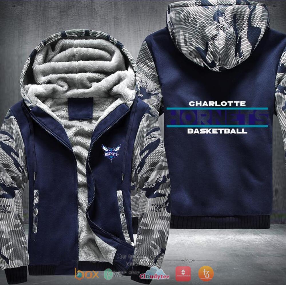 Charlotte Hornets Basketball NBA Fleece hoodie 3 NBA Charlotte Hornets Basketball Fleece hoodie 1 2