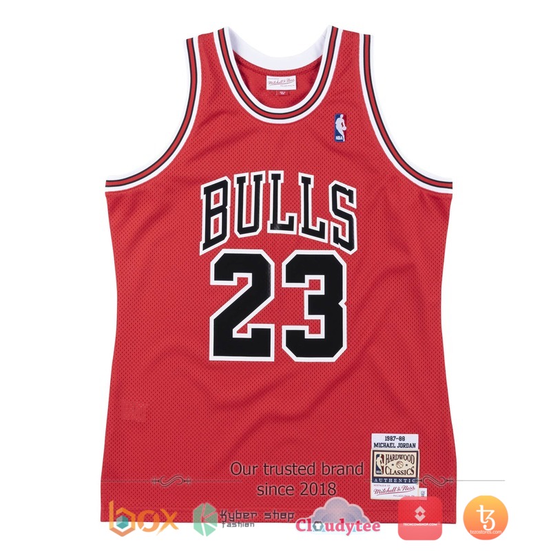 NBA Chicago Bulls 1987-88 Michael Jordan Basketball Jersey 1 NBA Chicago Bulls 1987 88 Michael Jordan Baseketball Jersey
