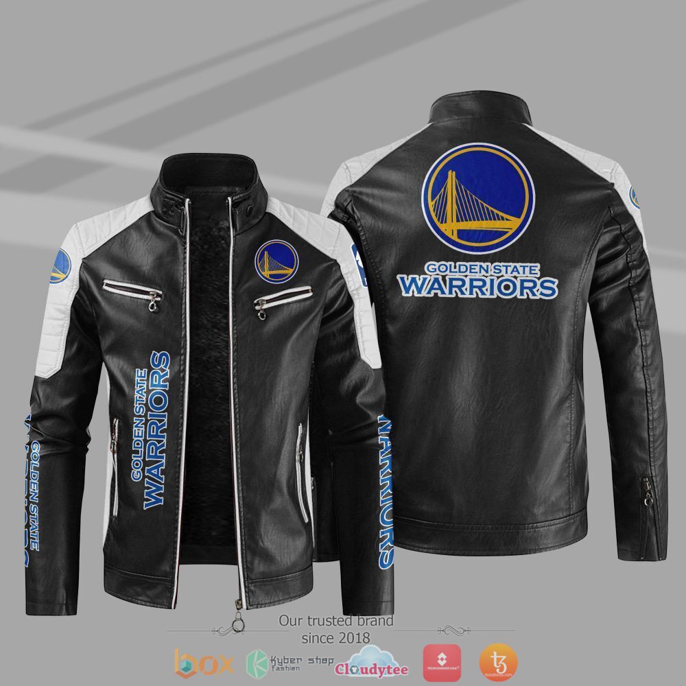 NBA Golden State Warriors Block leather jacket