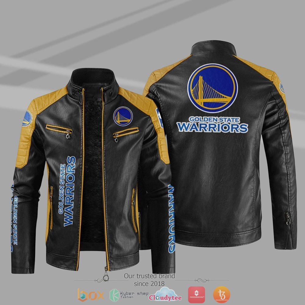 NBA Golden State Warriors Block leather jacket 1