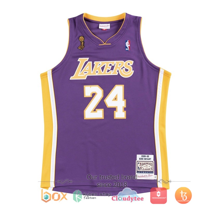 NBA Los Angeles Lakers Road Finals 2008 09 Kobe Bryant Baseketball Jersey