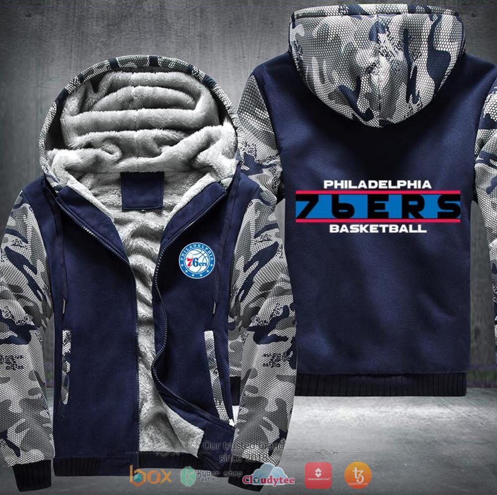 Philadelphia 76ers Basketball NBA Fleece hoodie 3 NBA Philadelphia 76ers Basketball Fleece hoodie 1 2