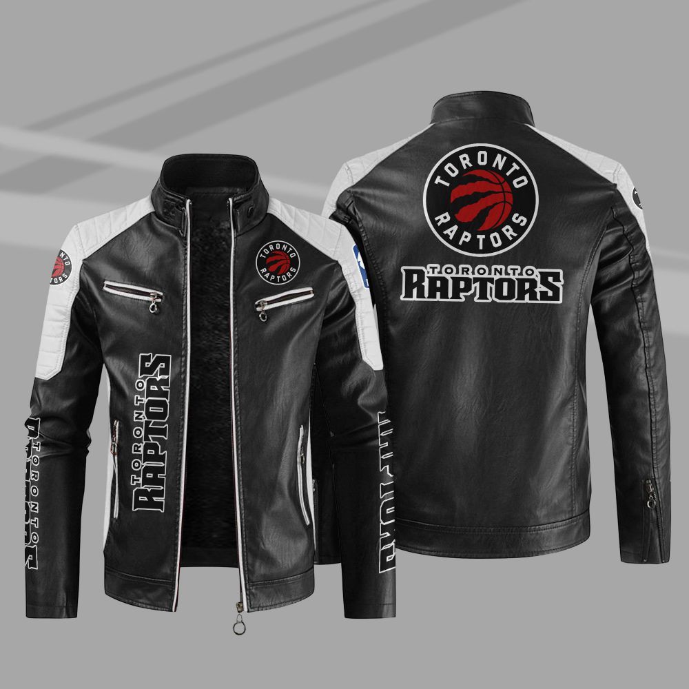 NBA Toronto Raptors Block Leather Jacket