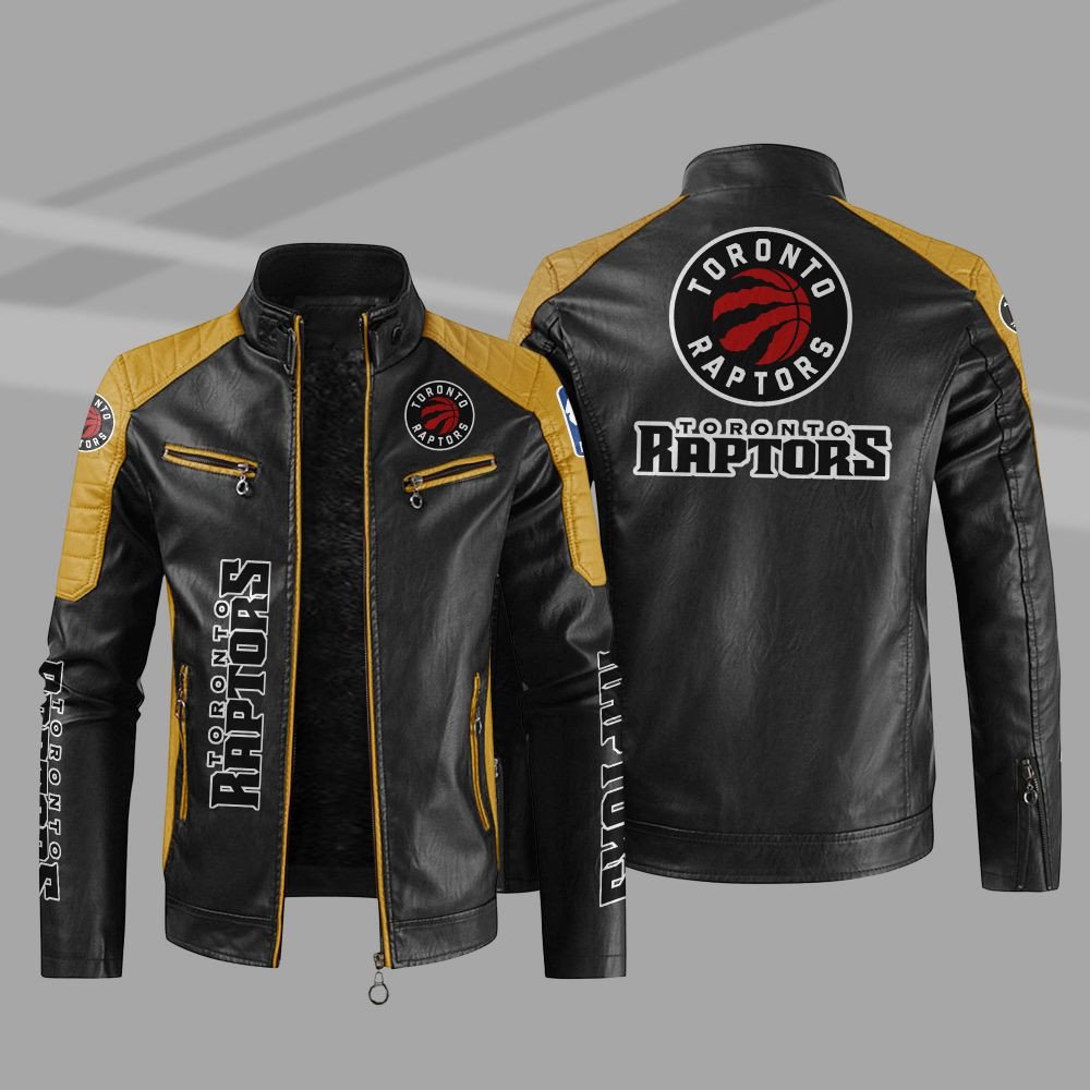 NBA Toronto Raptors Block Leather Jacket 1