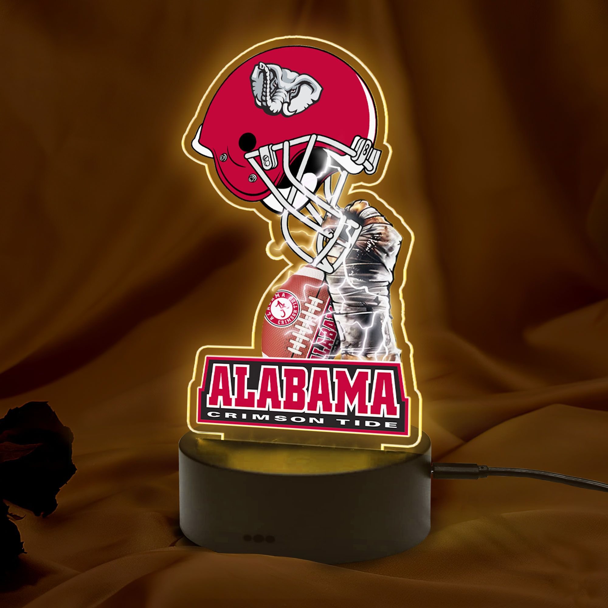 NCAA Alabama Crimson Tide Led Lamp 1