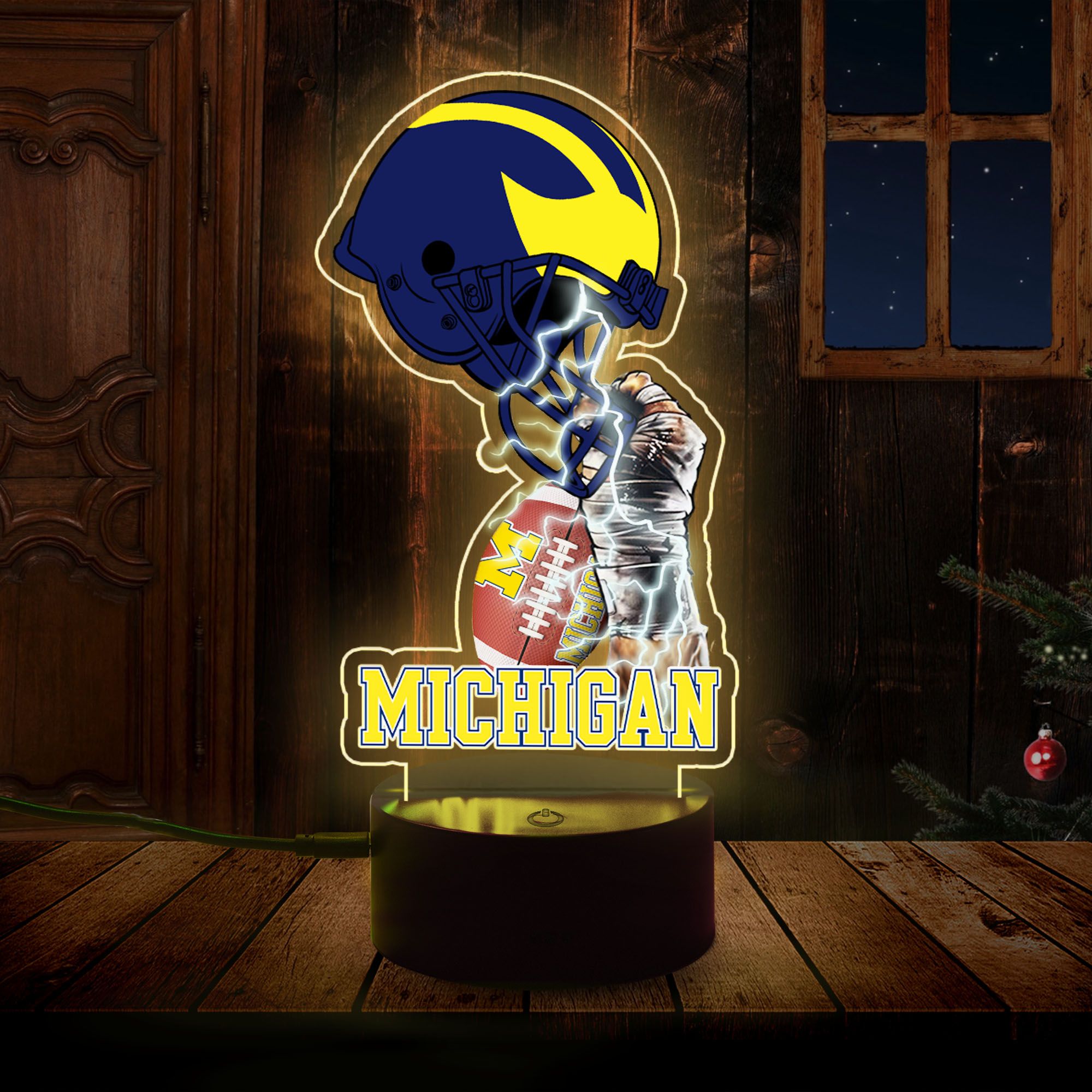 NCAA Michigan Wolverines Led Lamp