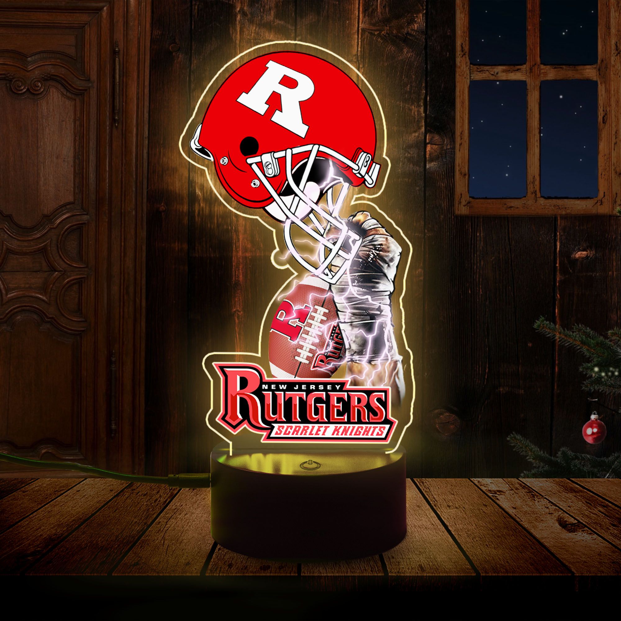 NCAA Rutgers Scarlet Knights Led Lamp