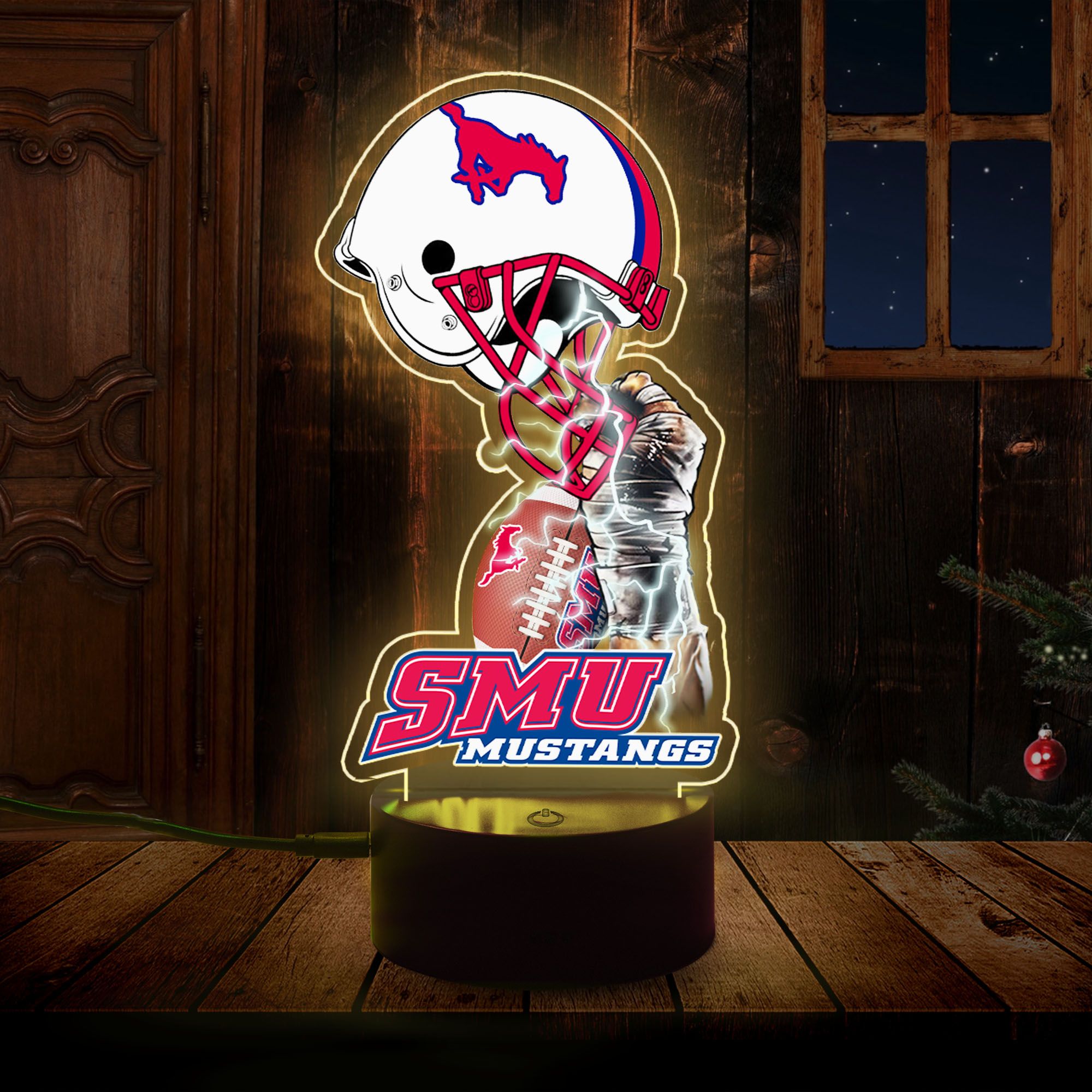 NCAA SMU Mustangs Led Lamp