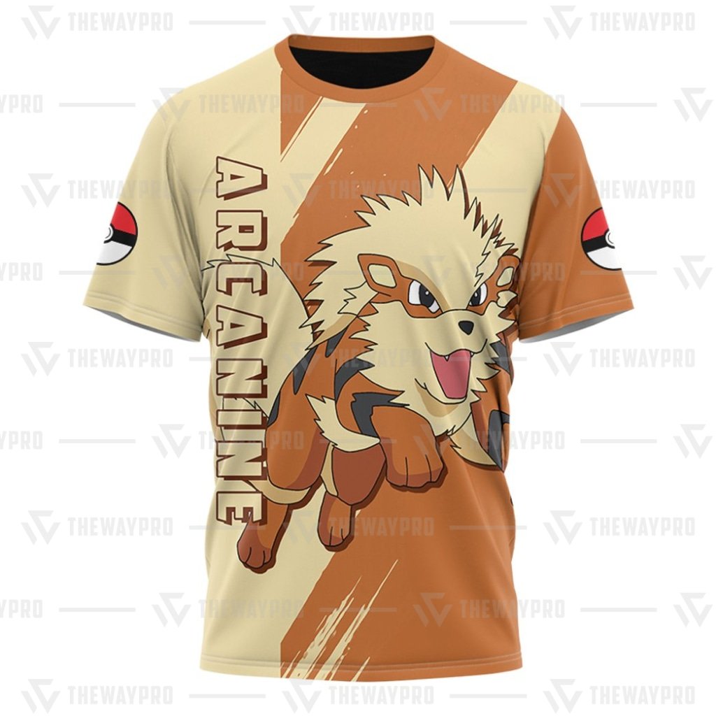 NEW Anime Pocket Monsters Arcanine 3D T Shirt