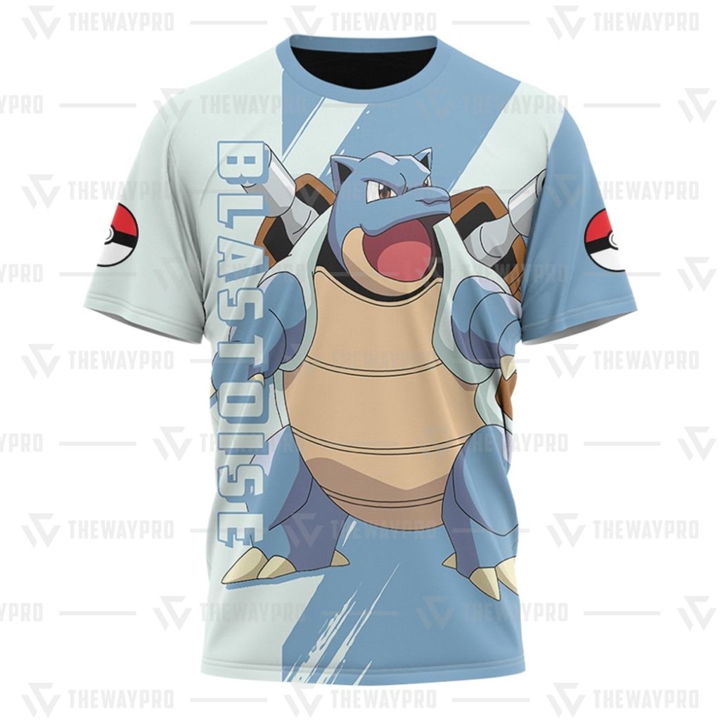 NEW Anime Pocket Monsters Blastoise 3D T-Shirt 1 NEW Anime Pocket Monsters Blastoise 3D T Shirt
