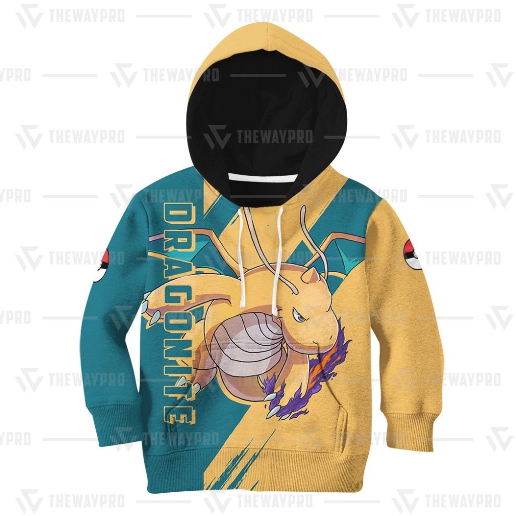 NEW Anime Pocket Monsters Dragonite Kid Hoodie