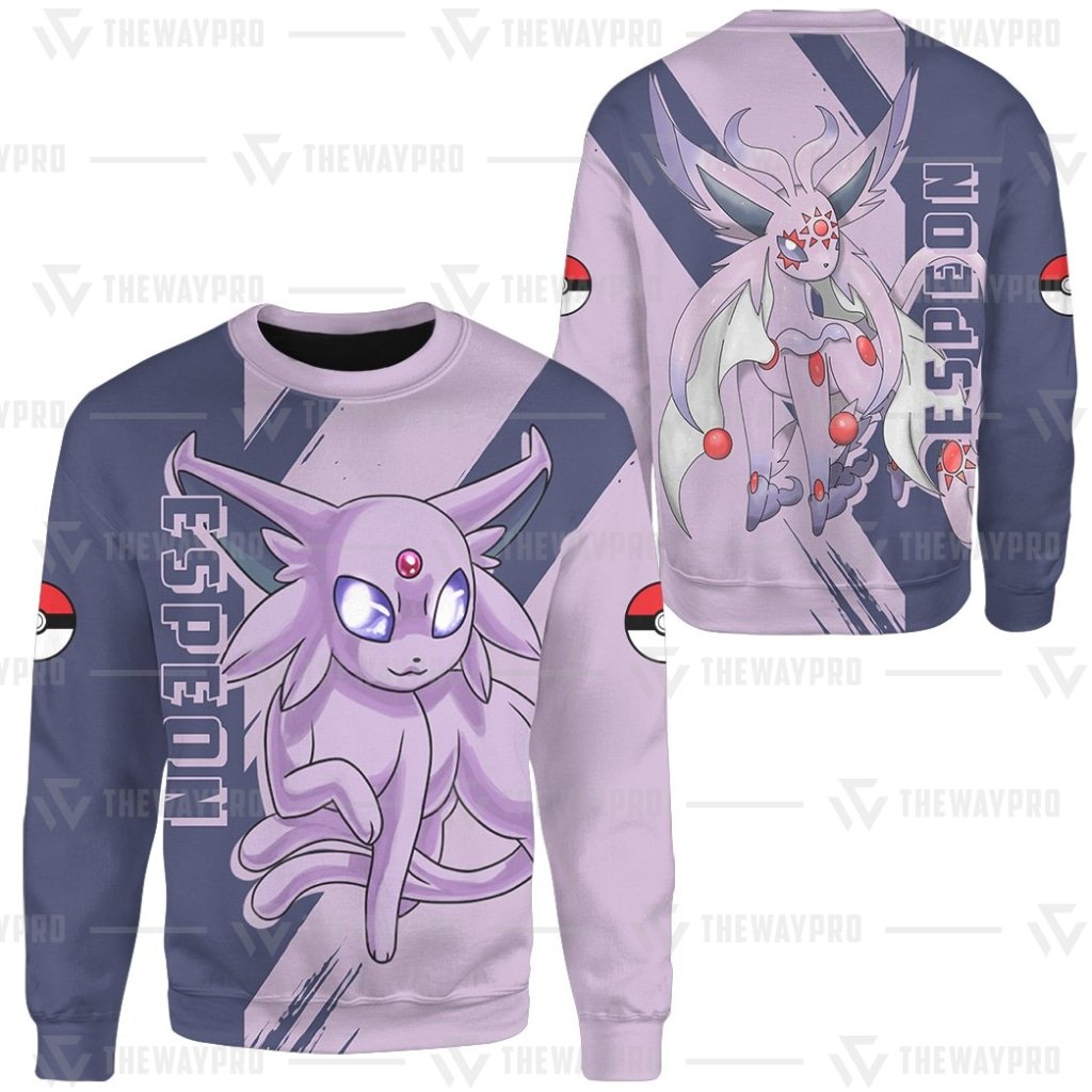 NEW Anime Pocket Monsters Espeon Merry Christmas Sweater 2 NEW Anime Pocket Monsters Espeon Merry Christmas Sweater 1