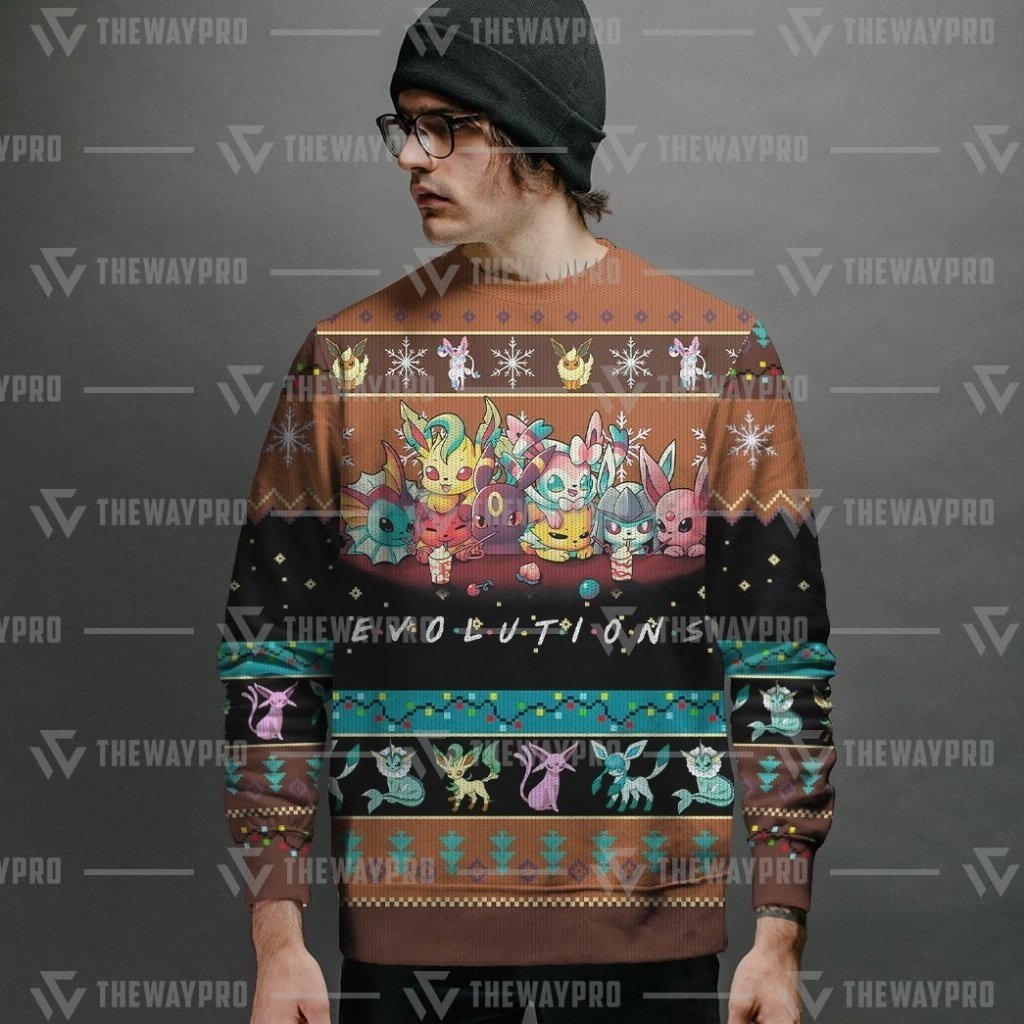 NEW Anime Pocket Monsters Evolutions Merry Christmas Sweater 6 NEW Anime Pocket Monsters Evolutions Merry Christmas Sweater 1 2 3 4 5