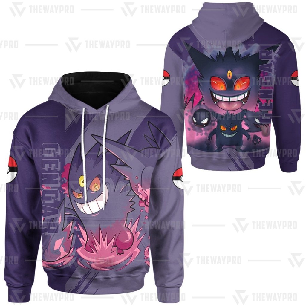 NEW Anime Pocket Monsters Gengar 3D Hoodie 10 NEW Anime Pocket Monsters Gengar 3D Hoodie