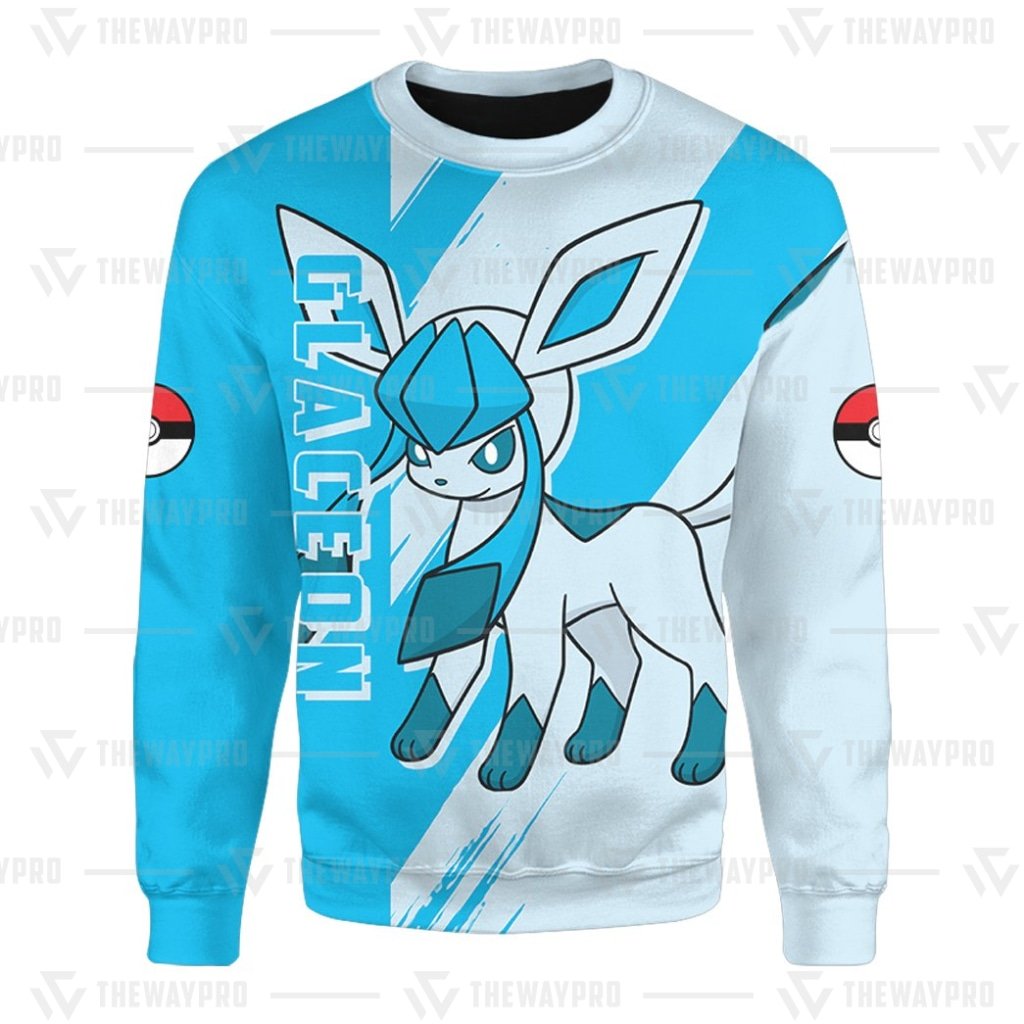 NEW Anime Pocket Monsters Glaceon Merry Christmas Sweater