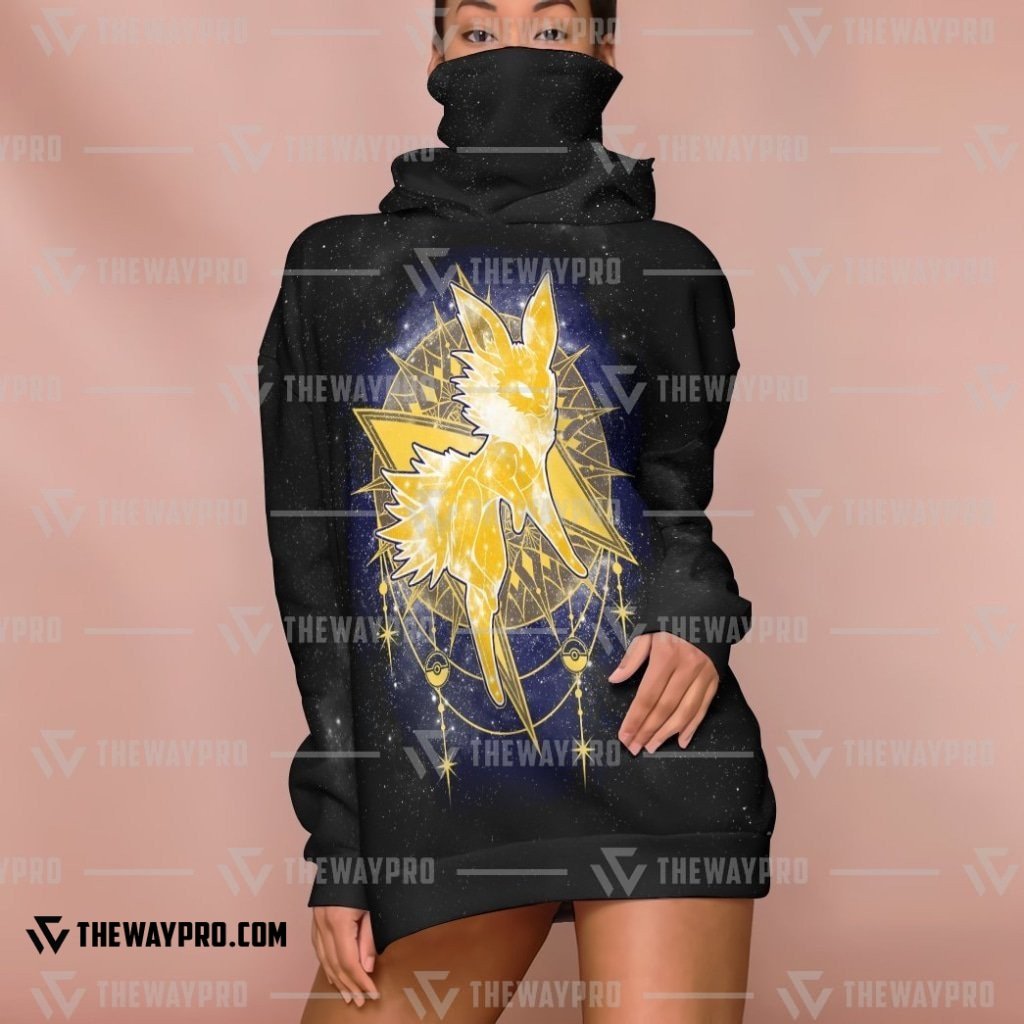 NEW Anime Pocket Monsters Jolteon Starry Snood 3D Hoodie 3 NEW Anime Pocket Monsters Jolteon Starry Snood 3D Hoodie 1 2
