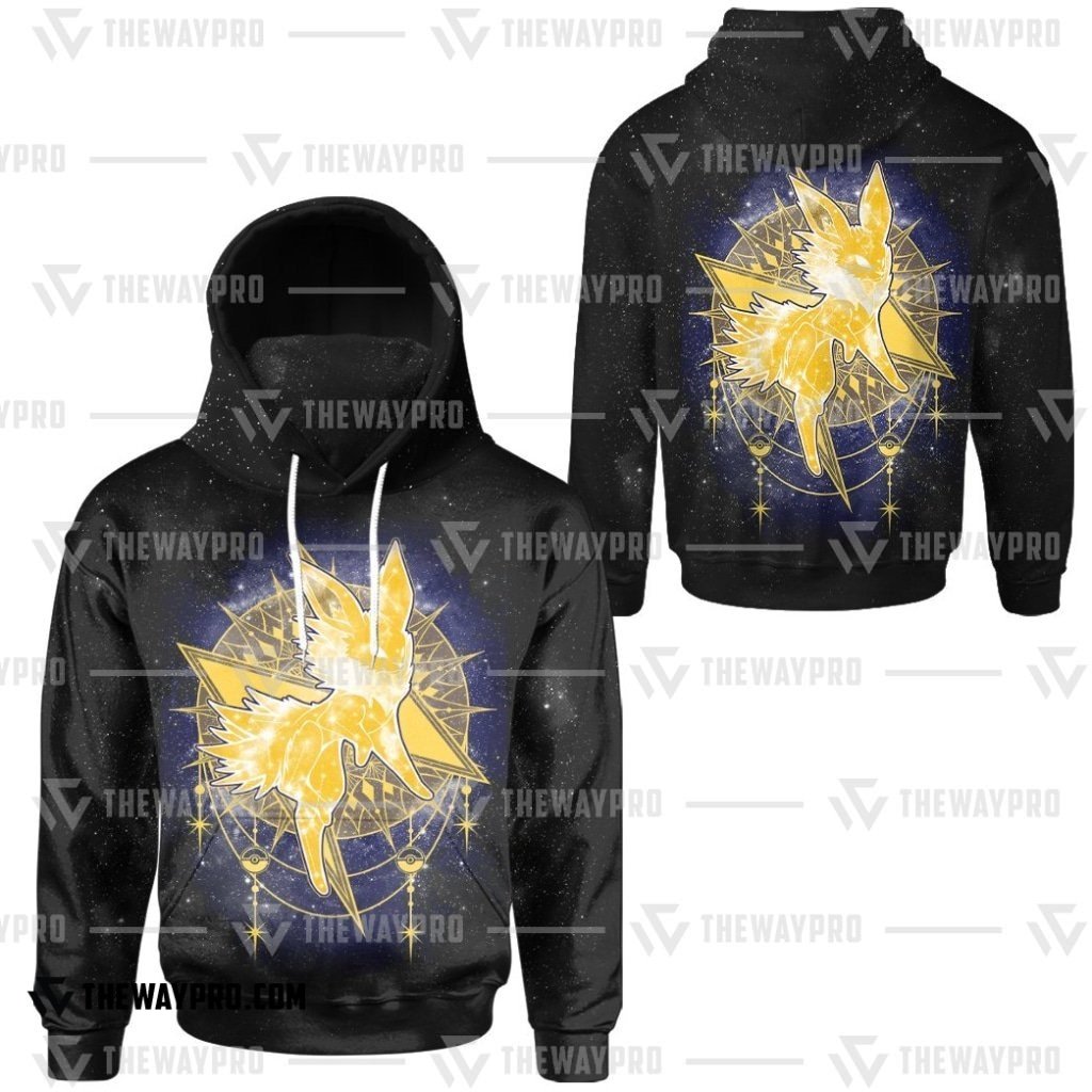 NEW Anime Pocket Monsters Jolteon Starry Snood 3D Hoodie 4 NEW Anime Pocket Monsters Jolteon Starry Snood 3D Hoodie 1 2 3