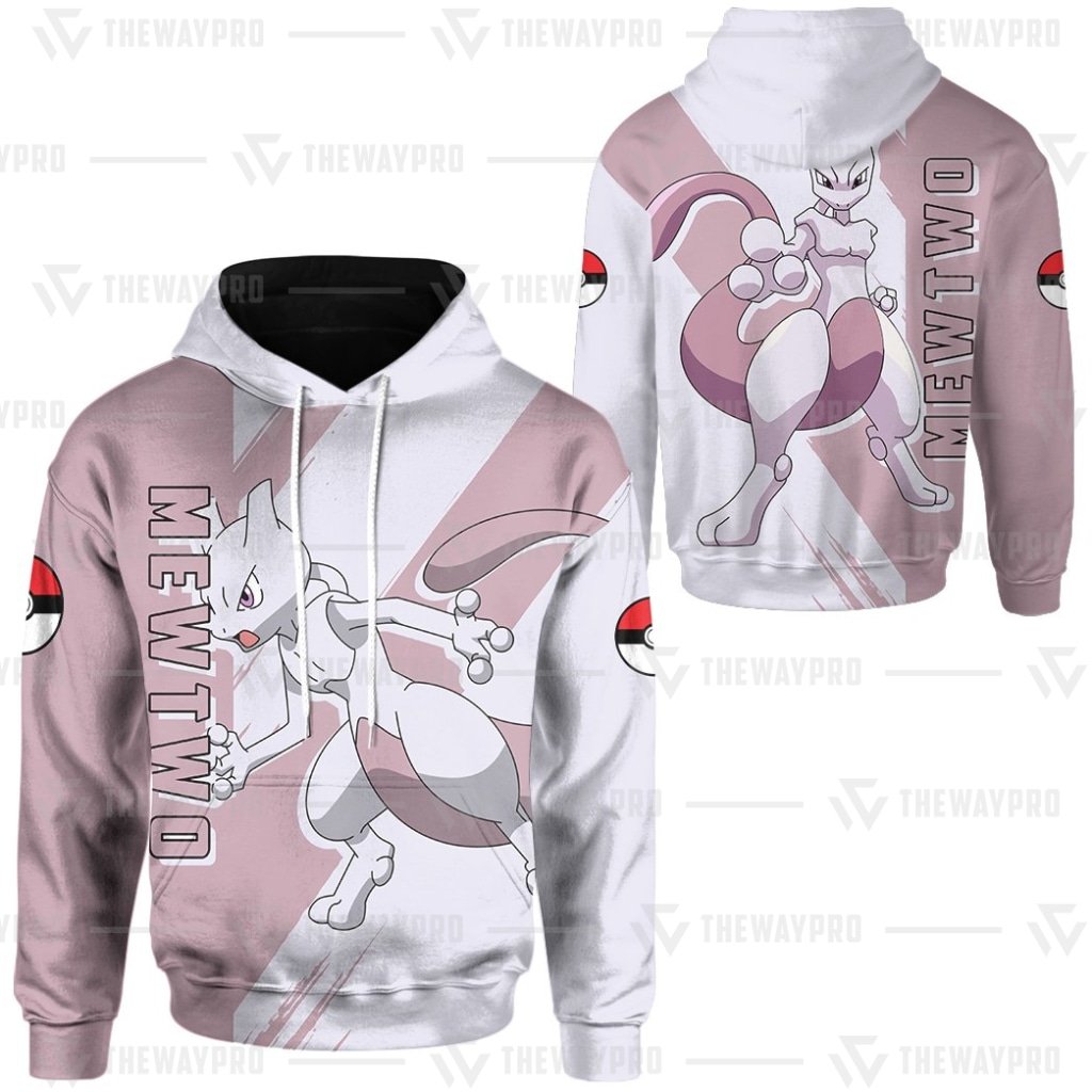 NEW Anime Pocket Monsters Mewtwo 3D Hoodie