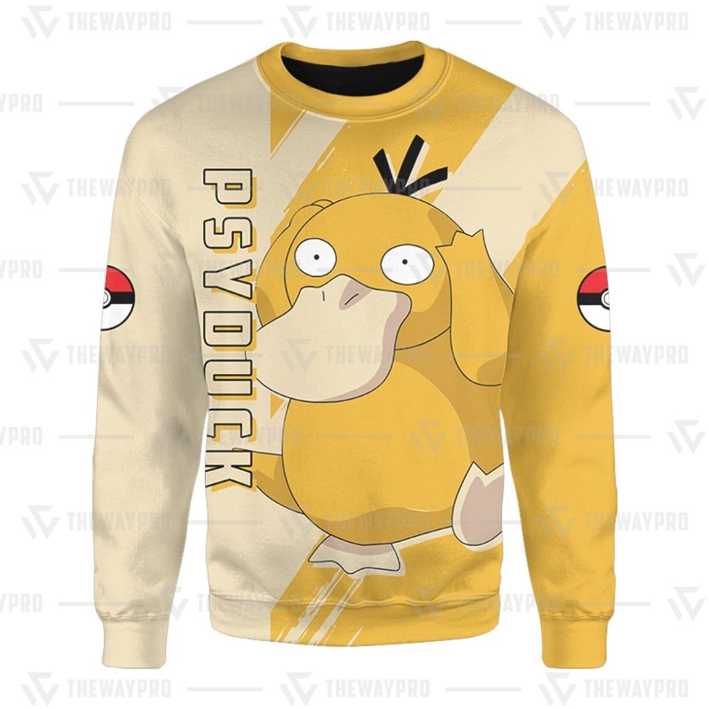 NEW Anime Pocket Monsters Psyduck Merry Christmas Sweater