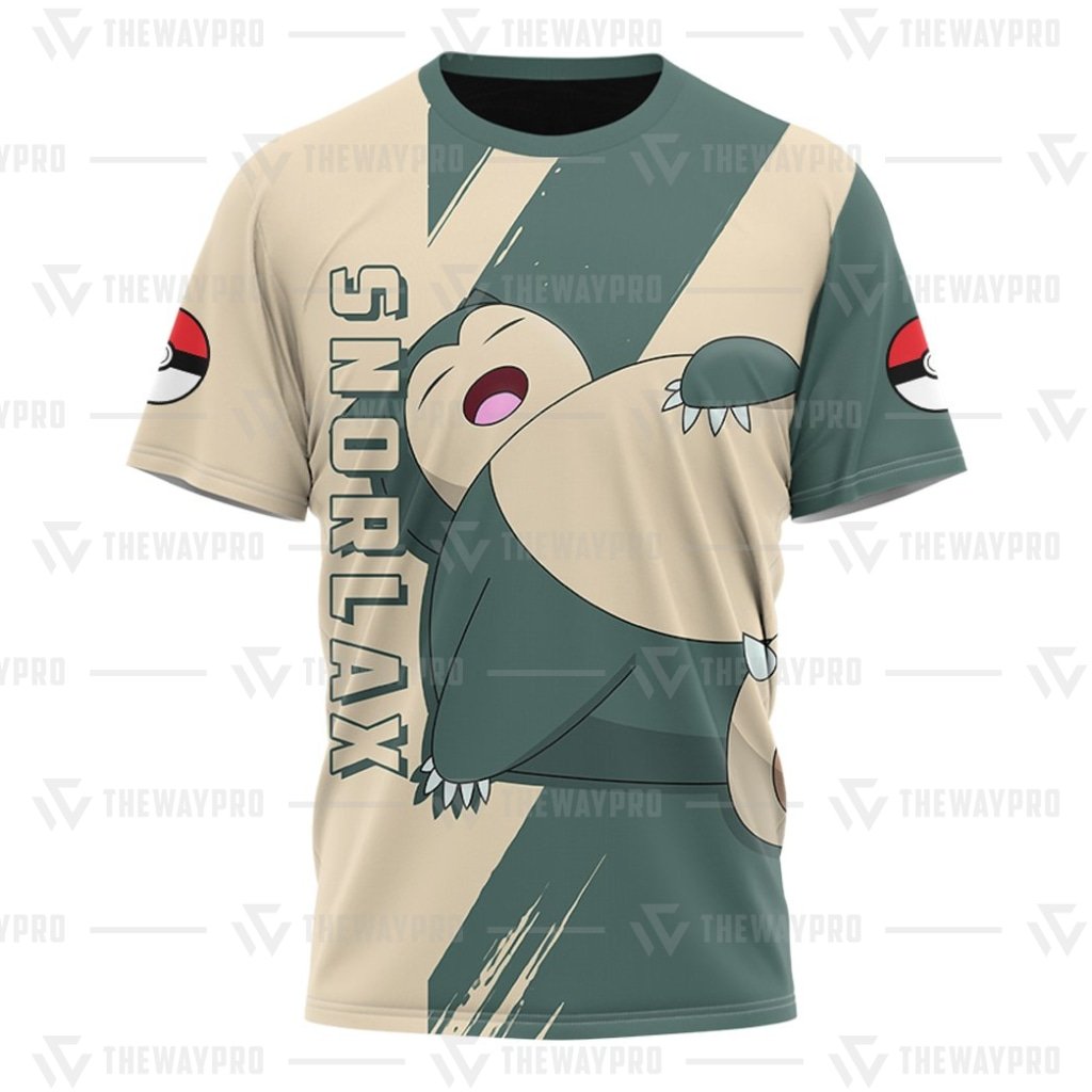 NEW Anime Pocket Monsters Snorlax 3D T-Shirt 4 NEW Anime Pocket Monsters Snorlax 3D T Shirt