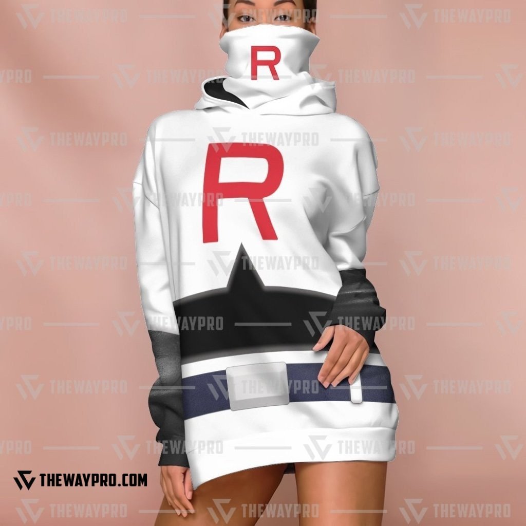 NEW Anime Pocket Monsters Team Rocket Snood 3D Hoodie 4 NEW Anime Pocket Monsters Team Rocket Snood 3D Hoodie 1 2 3
