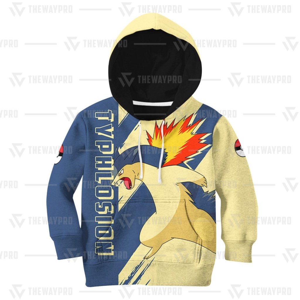 NEW Anime Pocket Monsters Typhlosion Kid Hoodie